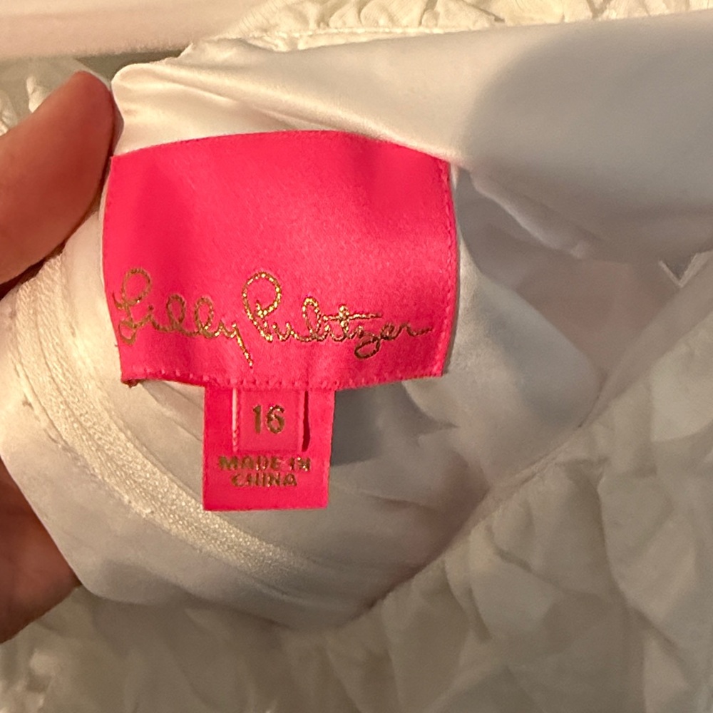 Lilly Pulitzer Ritamarie Ruffle Dress Resort White - Picture 6 of 6